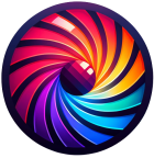 DALL E 2023-11-11 22.52.44 - Create a colorful shutter icon with a gradient encompassing hues from red to violet  similar to a color wheel  within a circular shape. The design sho-removebg-preview